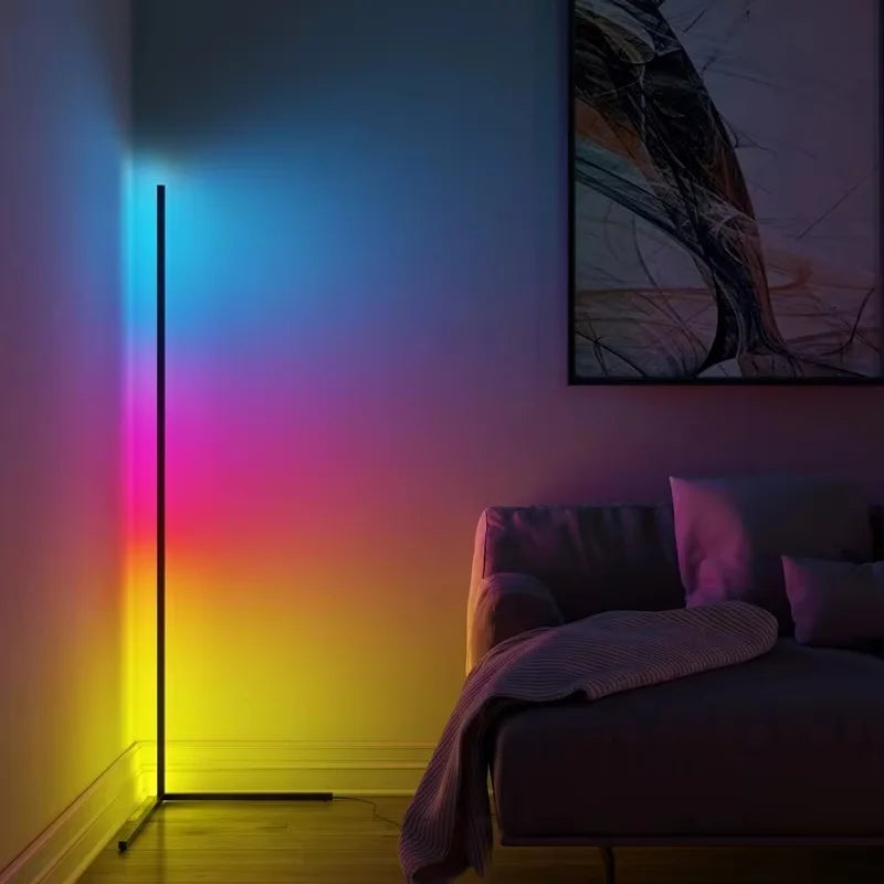 Modern Indoor Home Decor LED RGB Smart Corner Floor Lamps IP65 Rating Indoor Lighting Decorative Lighting with Stand-5